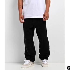 Empyre Men’s Black Ultra Loose Corduroy Skate Pants Size 42 Baggy Slouchy